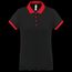 Polo piqué mujer Black / Red Xs