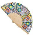 Producto Abanico estampado de madera y poliéster