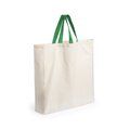 Producto Bolsa ecológica de algodón orgánico con asas verdes