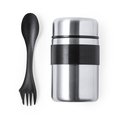 Producto Fiambrera Acero Inox 500ml con Utensilio 3 en 1