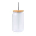 Producto Tarro de Sublimación 400 ml Tapa Bambú Pajita Acero