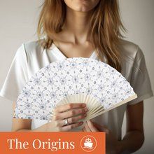 Producto Abanico de bambú y poliéster personalizable a 1 cara