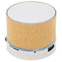 Producto Altavoz Corcho y marcaje a Láser iluminado