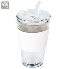 Producto Vaso 450 ml con pajita de cristal