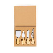 Producto Set de quesos en acero inox y madera