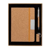 Producto Set bloc notas bolígrafo y usb corcho