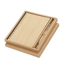 Producto Set ecológico de libreta y bolígrafo de bambú 22,5x21,5 cm