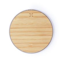 Producto Base de bambú ecológica para carga inalámbrica de smartphones