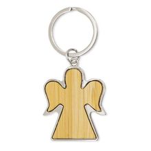 Producto Llavero de bambú con diseño de ángel