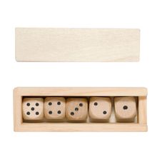 Producto Juego de dados madera natural con estuche