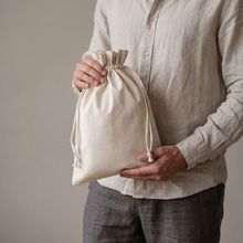Producto Bolsa de Cordón en Algodón 27x35 cm