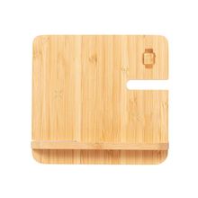 Producto Soporte multicargador de bambú