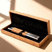 Producto Bolígrafo y Roller de Metal y Corcho