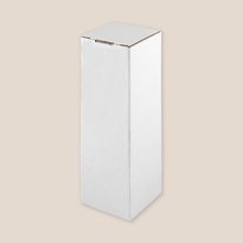 Producto Caja automontable blanca para botellas