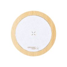 Producto Cargador Qi 15W de Cáñamo y Madera