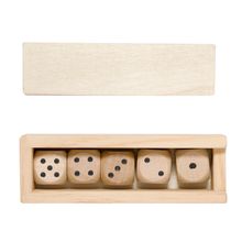 Producto Juego de dados madera natural con estuche