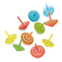 Producto Pack 10 Peonzas de Madera Colorida