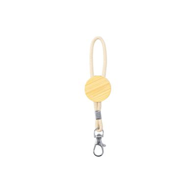 Producto Llavero eco de bambú y algodón