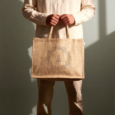 Producto Bolsa de yute con asas cortas