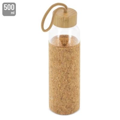 Producto Botella de Cristal 500ml con protección de corcho