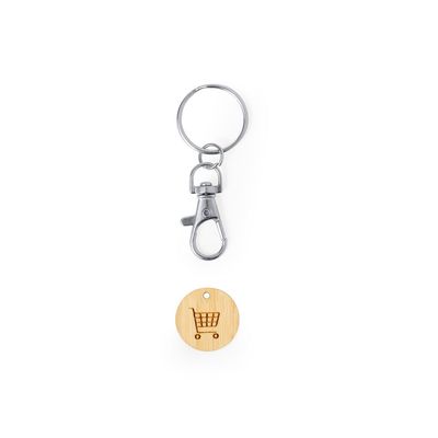 Producto Llavero Moneda Bambú