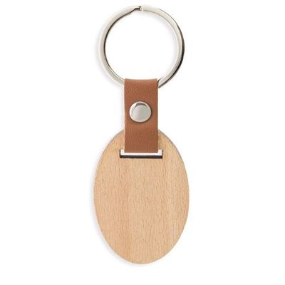 Producto Llavero Ovalado de Madera