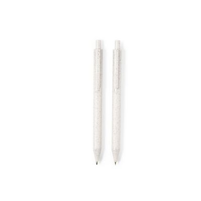 Producto Set bolígrafo y portaminas de caña de trigo