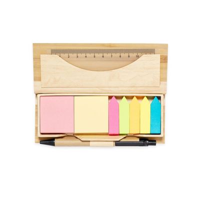 Producto Set de Oficina en Bambú con Regla y Bolígrafo