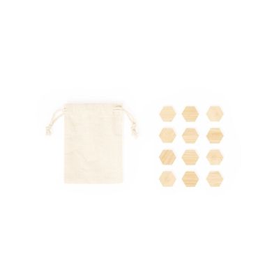 Producto Set de imanes de bambú con bolsa de algodón