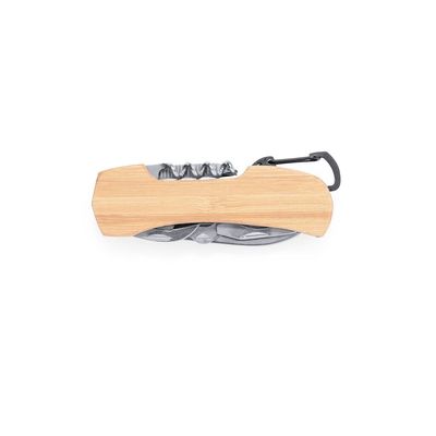 Producto Navaja Multiusos de Acero Inox y Bambú