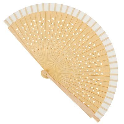 Producto Abanico de madera con corazones troquelados