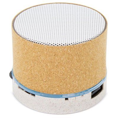 Producto Altavoz Corcho y marcaje a Láser iluminado