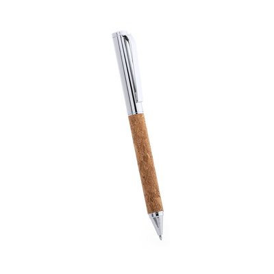 Producto Bolígrafo de metal con corcho natural y estuche a juego