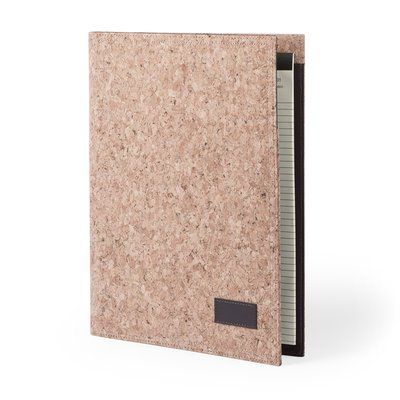 Producto Carpeta con tapas de polipiel acabadas en corcho natural