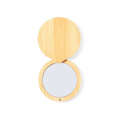 Producto Espejo Bambú Cierre Magnético Ø7.5cm