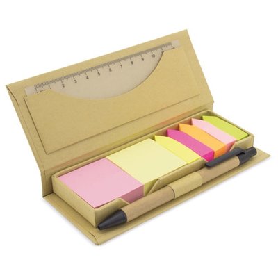 Producto Estuche Eco Notas, Marcadores Regla y Bolígrafo