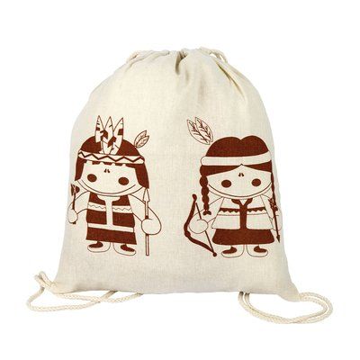 Producto Mochila Cuerdas de Algodón con Dibujo Indios