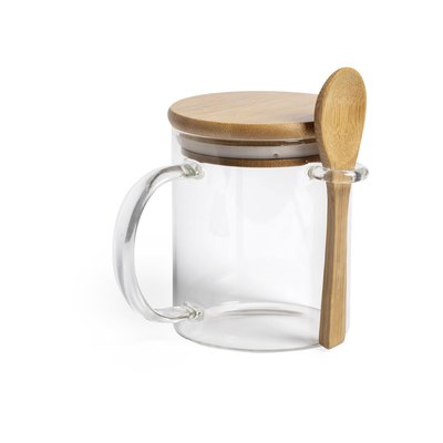 Producto Taza con tapa y cuchara de bambú
