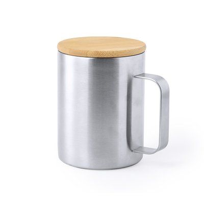 Producto Taza Térmica Inox. con tapa Bambú