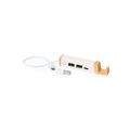 Puerto USB con soporte para smartphone