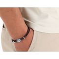Pulsera de piel marrón Abalorios