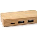 Puerto con dos salidas USB y una Tipo C
