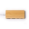 Puerto USB de bambú con dos salidas