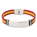 Pulsera Trenzada Negra con Placa Acero