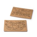 Puzzle de cartón reciclado