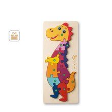 Puzzle Dinosaurio Numerado en Madera Pino
