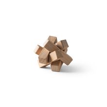 Puzzle de madera en forma de estrella Natural