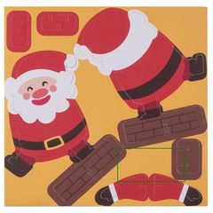 Puzzle 3D de cartón Navidad | Frontal | 50 x 25