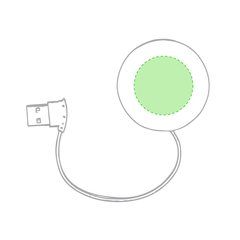 Puerto USB circular de 4 entradas | En la parte blanca | 30 x 30