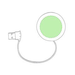 Puerto USB circular de 4 entradas | En la parte blanca | 40 x 40